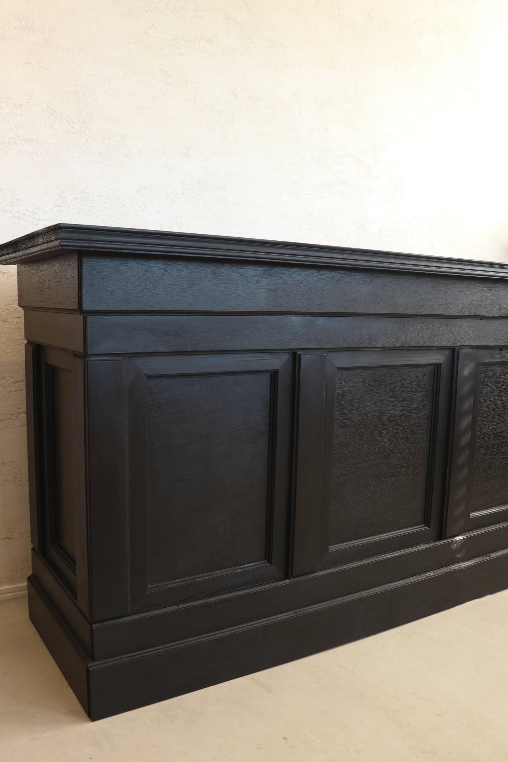 折畳みアンティークカウンター 折たたみテーブル レジ台 キャッシャー バーカウンター ディスプレイ 店舗什器 マルシェ | 2枚目